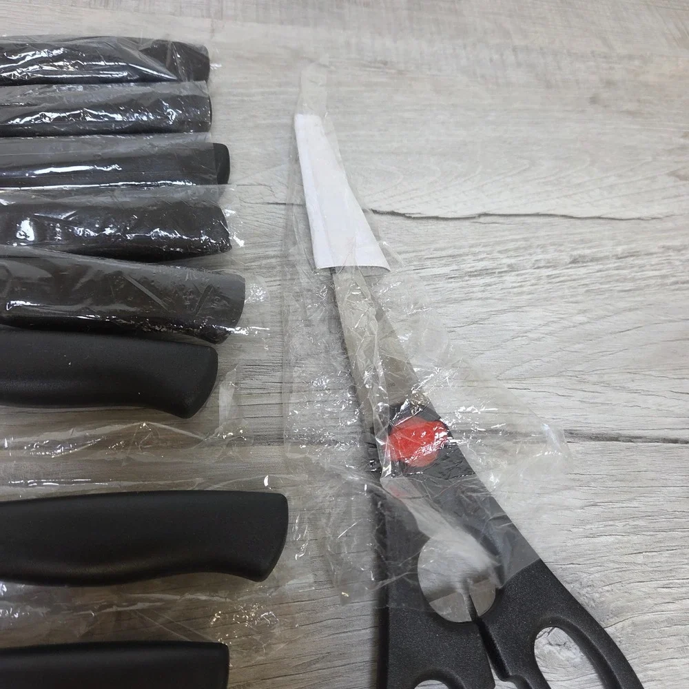 Farberware Knife Lot Kitchen Cutlery Set New Utility Chef Knives with Shears New